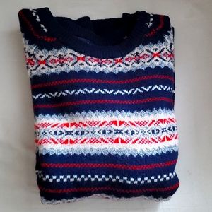 J.Crew navy blue fair isle sweater